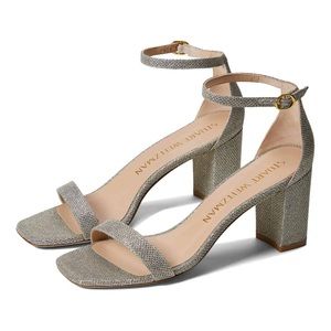 Stuart Weitzman NearlyNude Strap Sandle / Heel in color Pyrite.  Size 8.